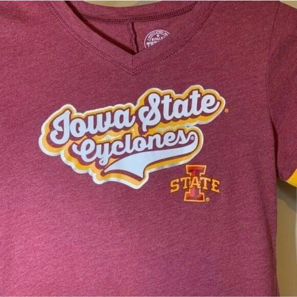 Junior's Iowa State Cyclones V-Neck Graphic T-Shirt Size Large - Picture 3 of 9